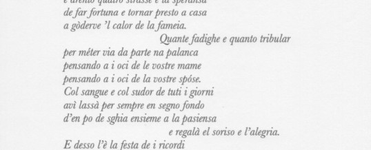 Poesia in dialetto del nostro poeta veronese Bruno Castelletti